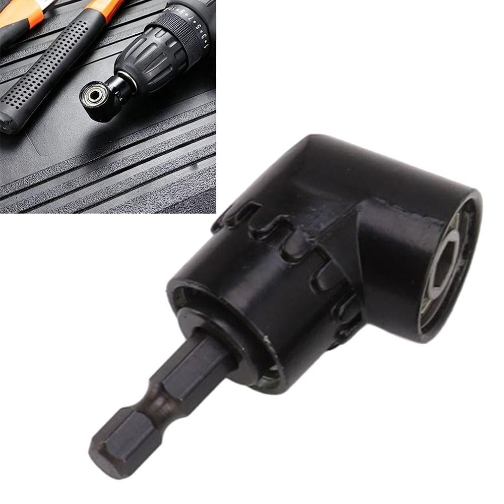 Black Right Angle Drill Adapter Multifunction Power Screwdriver Adapter Home Improvement