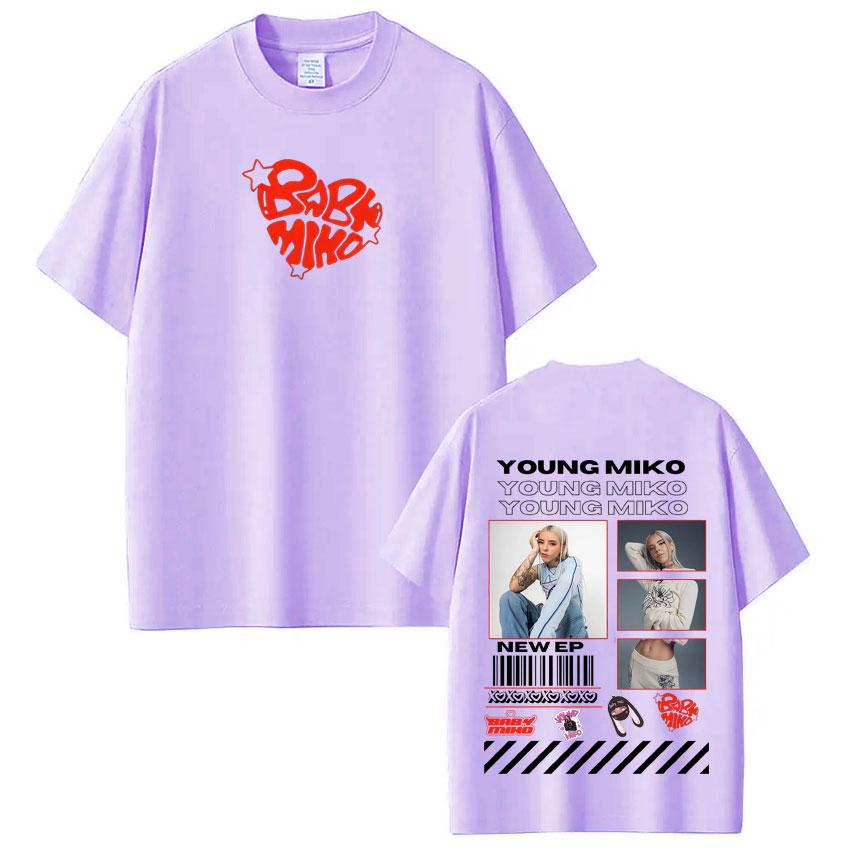 

Rapper Young Miko Merch Fashion Graphic Tshirts Men Women Aesthetic Trend Tshirt Summer Cotton Oversized Tshirts Fan Gifts 3XL