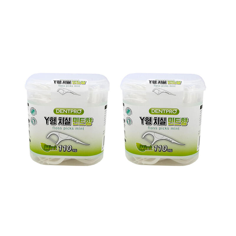 Y-shaped high-quality dental floss 110 pieces case x 2 sets