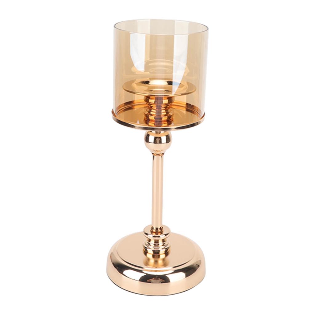 Lätt Lyx Fransk Ljusstake Ornament Bordsljusstake Romantisk Middag i Levande Ljus Dekorativa Rekvisita Champagneguld