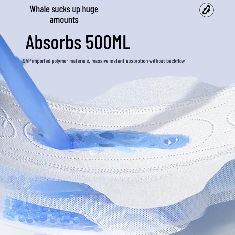 Star Bai Bei Ai Fei Mugwort Sanitary Pads: Day & Night Use, Extra Long, Instant Absorption, No Leakage, Heavy Flow, Skin-Friendly, Breathable.