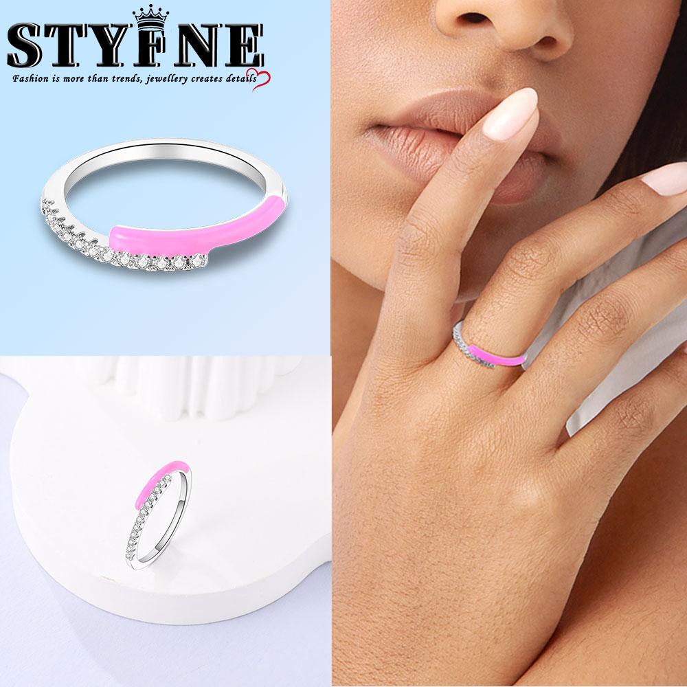 Valentine Day Engagement Ring copper Heart, Red, Pink, White, Blue Ring for Women Holiday Jewellery Gift High Quality