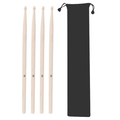 2 Pair 5A Drum Sticks Maple Instrument Accessory with Beam Storage Bag for Jazz MusicM02769
