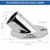 Alastin 30/45/60/90 Degrees 25mm Mount Pipe Stanchion 316 Stainless Steel Boat Handrail Fittings Stanchion  Round Base