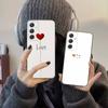 Love Heart Phone Case For Samsung S25,24,21,22,23,20,S30,Ultra,Plus,Fe,Lite,Note,5G Black Cover