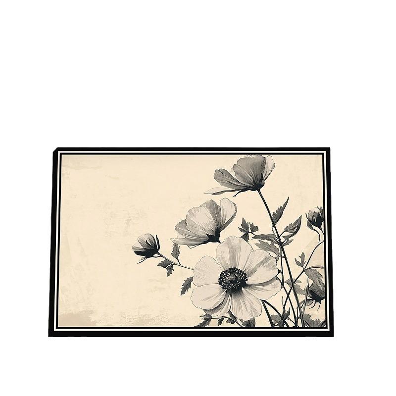 Flower Small Fresh Bathroom Floor Mat Diatom Mud Toilet Absorbent Floor Mat Bathroom Dirty Non-slip Mat Household Door Mat