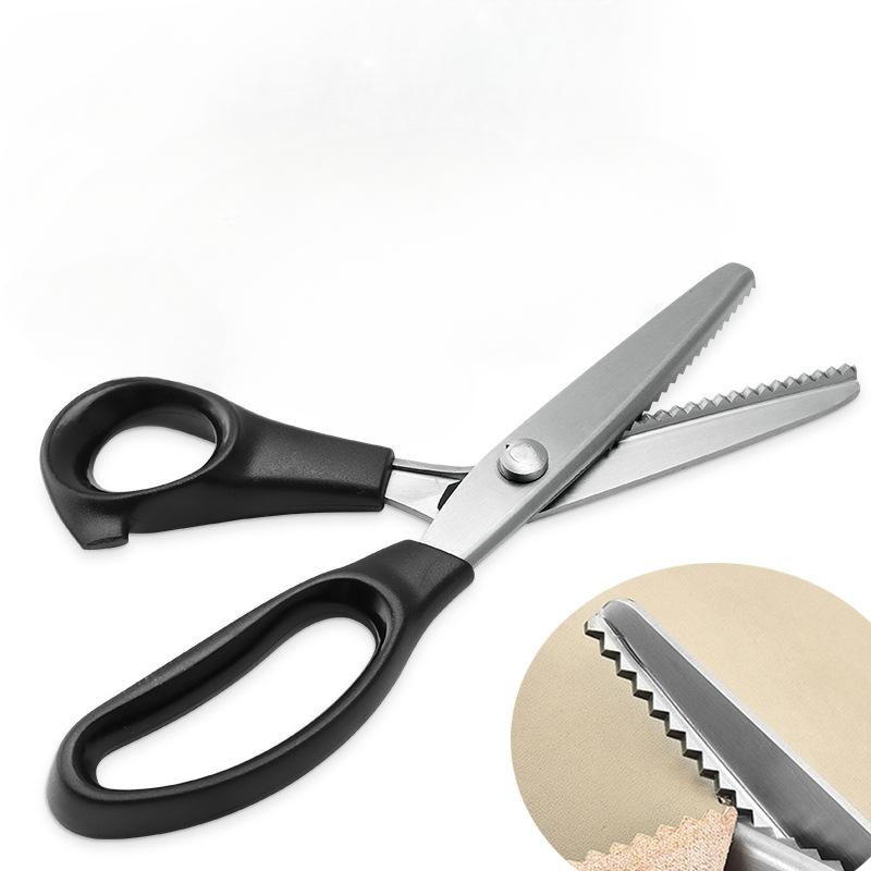Multiple Sizes Dressmaking Scalloped Edge Pinking Shears Scissors Clipper Cutter Sewing Professional Tailor Cloth Tailoring