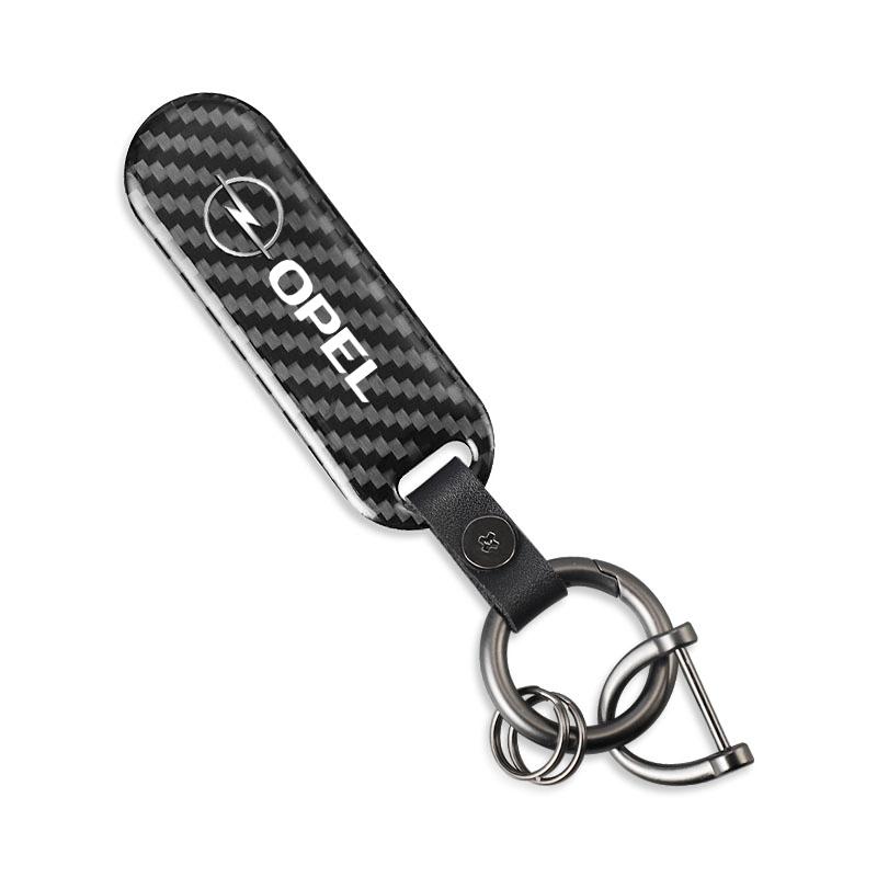 

Car Tumbled Leather Keychain Alloy Keyring Pendant Accessories For Opel Corsa D Astra Insignia Mokka Adam Combo OPC Vauxhall