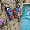 Rustproof Metal Wall Art Butterfly Decor for Garden Yard Patio, Large Iron Patio Decorations Hanging Sculpture, Outdoor Fence Farmhouse Decorative