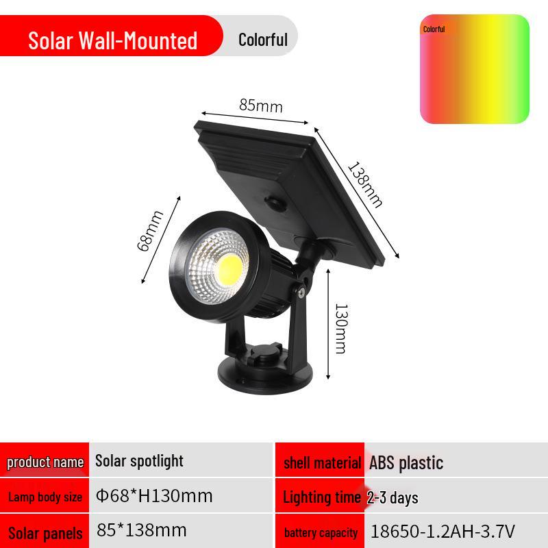 Waterproof Outdoor Solar LED Spotlights for Landscapes and Courtyards