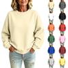 Women's Lined Neck Sweatshirt Casual Loose Fit Pullover for Couples Daily Wear