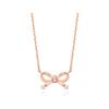 Stonehenge Silver Ribbon Cubic Necklace Sc24B12T