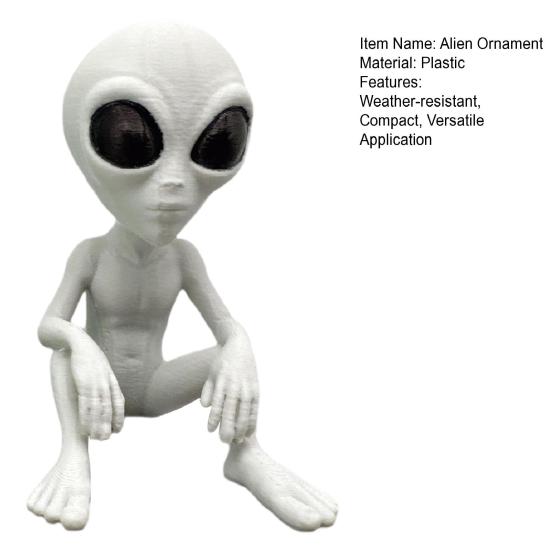 Mini Alien Ornament Sci-fi Alien Figur Lustige Sitzende Alien Statue Pflanzgefäß Dekoration für Garten Zuhause Schreibtischdeko Geschenk für Alien-Liebhaber