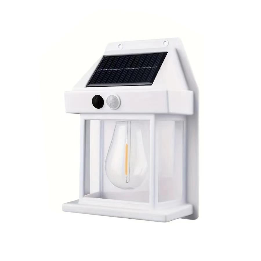 Motion Sensor Solar Tungsten Night Lamp Intelligent Wall Lamp 3 Lighting Modes Waterproof Courtyard Garden Decoration Lantern
