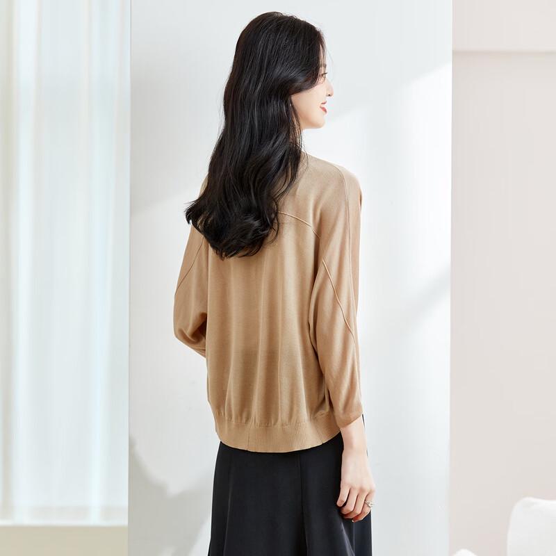CARBAMMI Damen Strickjacke mit sieben Ärmeln