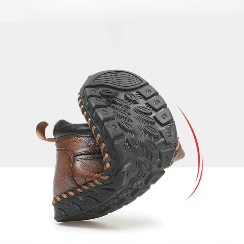 מגפי עור לגברים רוכסן נעליים יומיומיות גבוהות 39-48