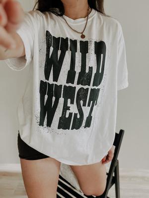 Wild West Minimal Tee, Cowgirl Cowboy Western Tee, Comfort Colors Shirt