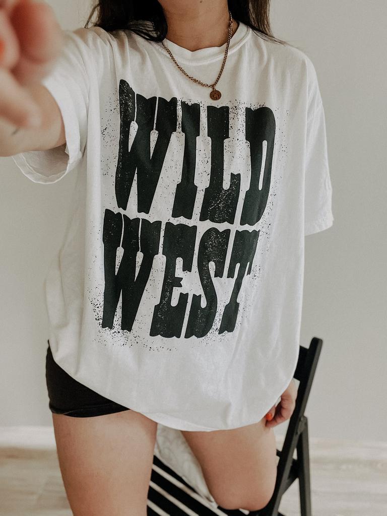 Wild West Minimal Tee, Cowgirl Cowboy Western Tee, Comfort Colors Shirt