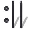 VidaXL Pieds de table télescopiques 4 pcs Noir 710 mm - 1100 mm