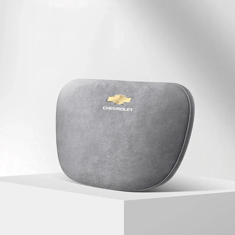 Suede Car Headrest Soft Neck Protective Support Pillows for Chevrolet AVEO Blazer CAPTIVA Cavalier CRUZE IMPALA LACETTI MALIBU