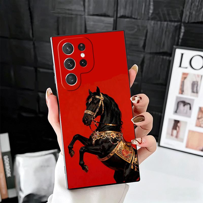 

Horse Art Aesthetics Soft Phone Case for Samsung Galaxy S26 S25 Edge S24 Ultra S23 Plus S22 S21 FE S20 Black Cover Back Shell Samsung S24