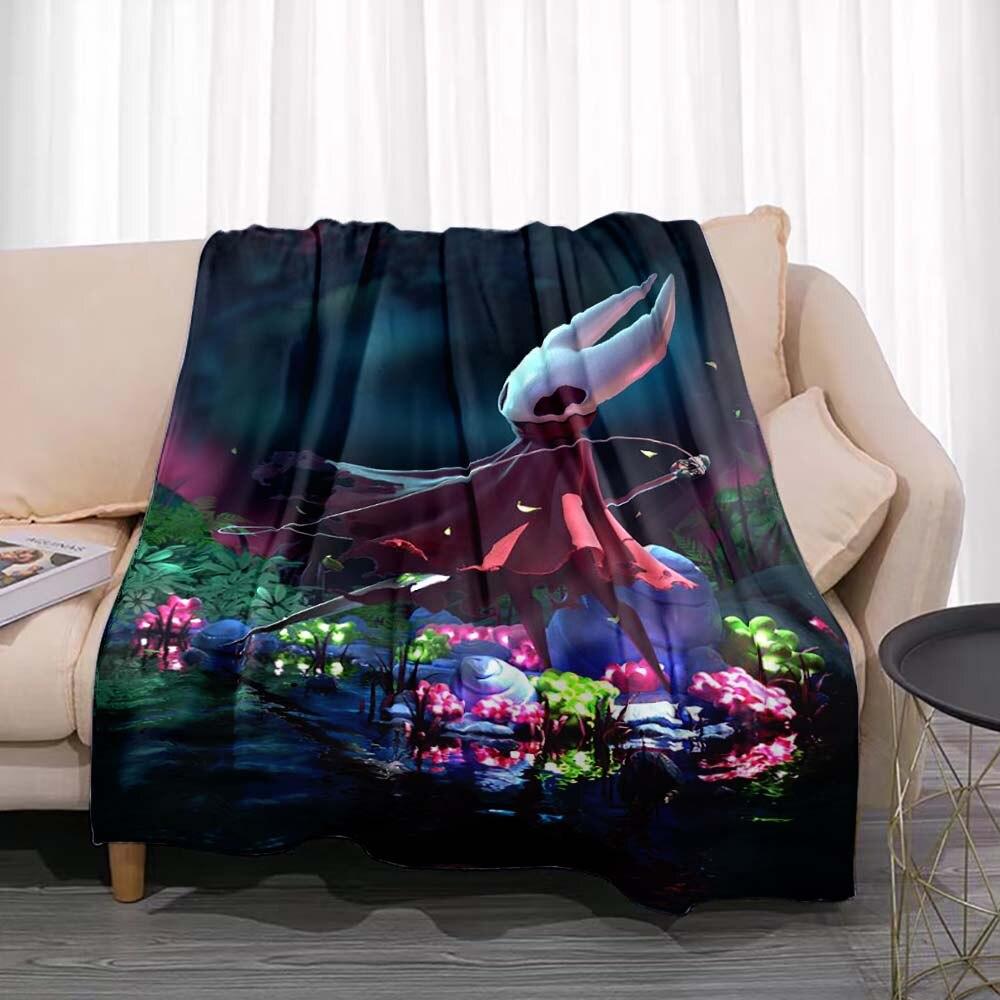 Hollow Knight deka Herní flanel Novinka Hřejivý flanel z mikrovlákna Odolný pro děti i dospělé Cestovní přehoz na pohovku