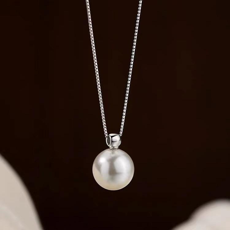 925 Silver-plated Pearl Neck Chain Light Luxury Necklace 2023 New Popular High-end Niche Women's Collarbone Chain