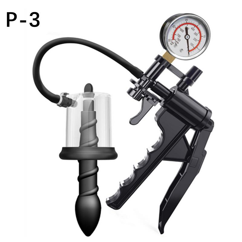 New Anal Pump Manual Vacuum Rosebud Pump Sex Toys for Men Women SM Suction Cup Prostate Stimulator Anus Dilator Butt Plug Set