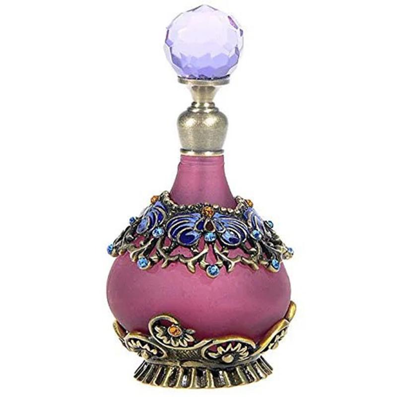 Vintage Style 30ml Glass Perfume Atomizer Bottle Refillable Scent Container Empty Fragrance Diffuser Spray Pump