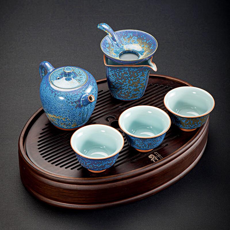 Китайский керамический портативный дорожный чайный набор