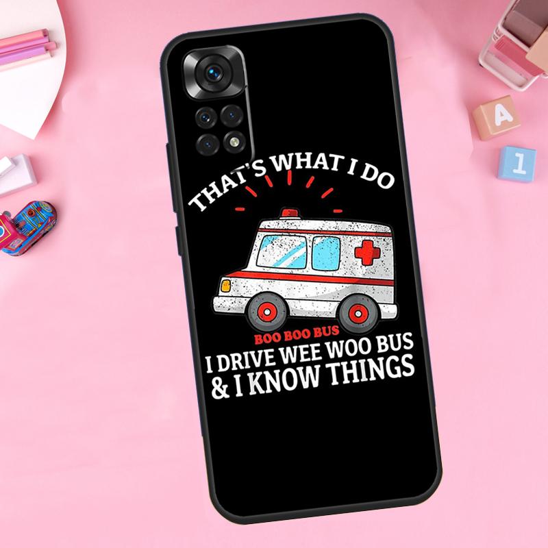 Ambulance EMS EMT Paramedic Phone Case For Xiaomi Redmi Note 11 10 9 8 12 Pro Turbo 9S 10S 11S 12S 9A 9C 10C 12C Cover