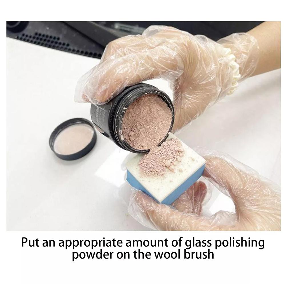 New 80g Glass Polish Cerium Oxide Powder Car Window Polishing Mirrors Powder Powder Glass Remove Composite Rare Repair Tool