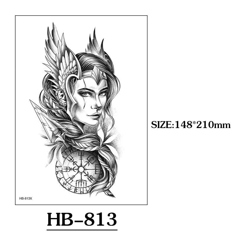 

Наклейка-тату с животным, Голова волка Лев Тигр Свирепый, Наклейка-тату с животным Тату 148*210mm