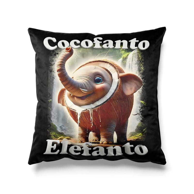 Aertemisi 18'' x 18'' Cocofanto Elefanto Square Throw Pillow Cushion Covers Cases Pillowcases for Sofa 45cm x 45cm
