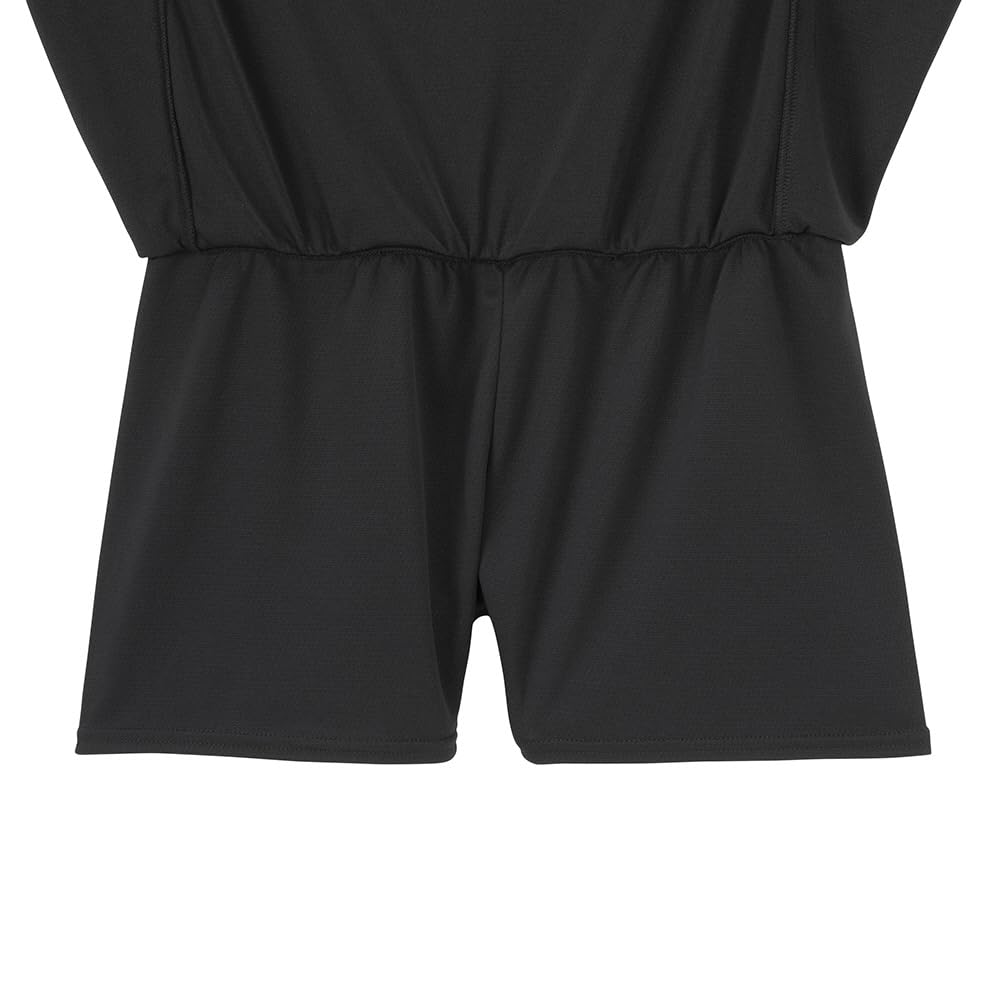 Women's Tennis and Badminton Skirt, Black, Size L, 62JBB201, Moisture-Wicking, Quick-Drying, Officially Approved by the Japan Badminton Association