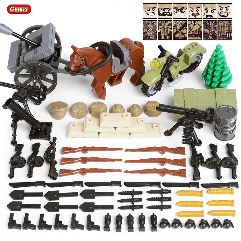 Nouvelles Mini Figurines de Soldats de l'Armée Russe Soviétique de la Seconde Guerre Mondiale Bloc de Construction Militaire Mini Le Bataille de Koursk Brique Bloc Militaire Jouet MOC
