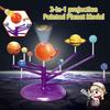 1 Set Solar System Toy with Projector 3D Sun Planets Model Universe Astronomical Science Learning STEM Educational DIY Assembly Toy Boys Girls Gift