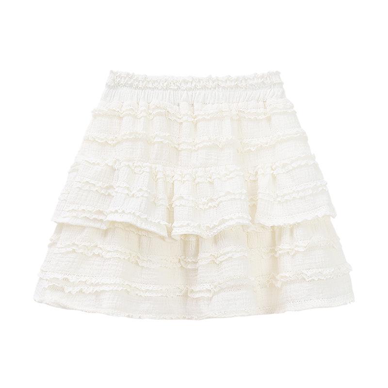 Women's Black Puffy High-Waist Ballet Skirt - Summer 2025 Fashion, Anti-Exposure