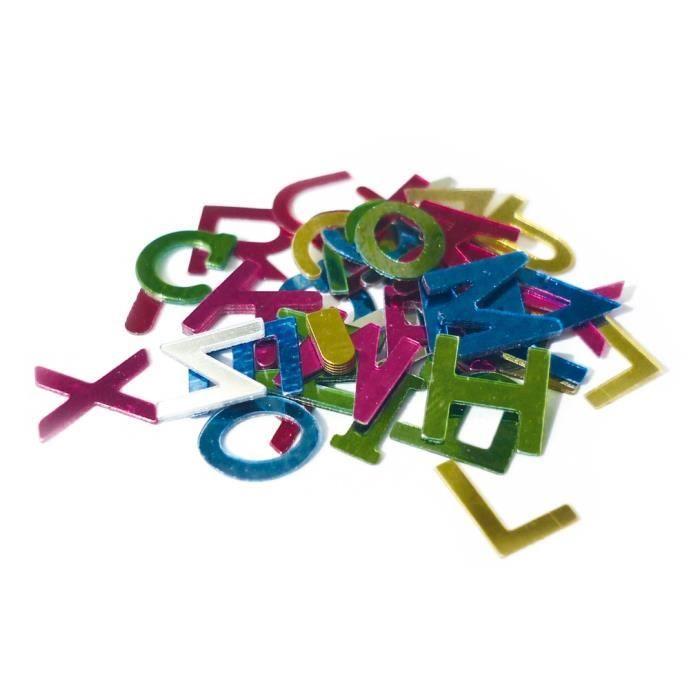Paillettes sequin alphabet coloris assortis 15gr