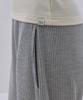Sayu Soft Waffle Curved Elastic Waist Pants Melange Gray