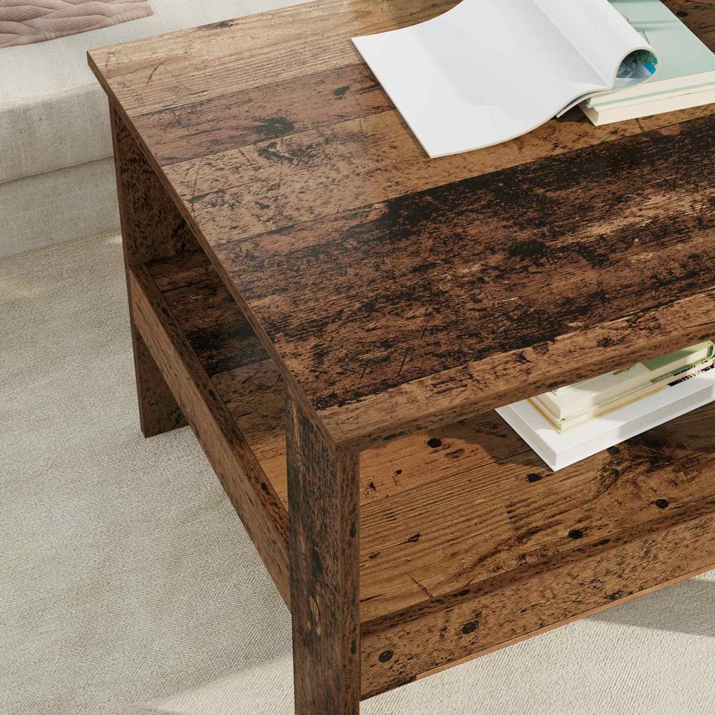 Coffee Table Reclaimed Wood Look 57 x 55 x 45 cm Engineered Wood