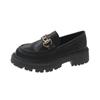 New Thick Soled Ladies Single Shoes Outdoor Antislip Loafers British Style Fashion Leather Footwear Casual Comfort Women's Shoes