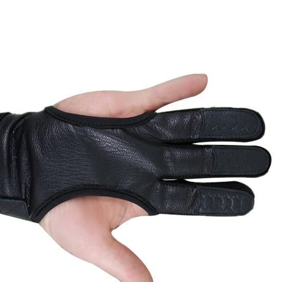 1Pc Faux Leather 3 Fingers High Elastic Guard Protective Archery Shooting Glove