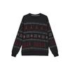 Jordan Essentials Holiday Logo Print Crew Neck Fleece Lined Casual Long Sleeved Sweatshirt Men's Black FD7464-010