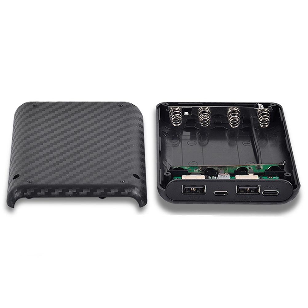 1pc 4 Slots Battery Box Charging Case Power Bank Charger Shell Power Supply Housing Power Tool