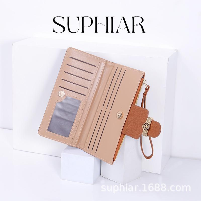 Multi-color, Multi-card Position, Large-capacity Wallet, Women's Hand Holds the New Girls' Card Bag, Wallet Type, Buckle Long Wallet.