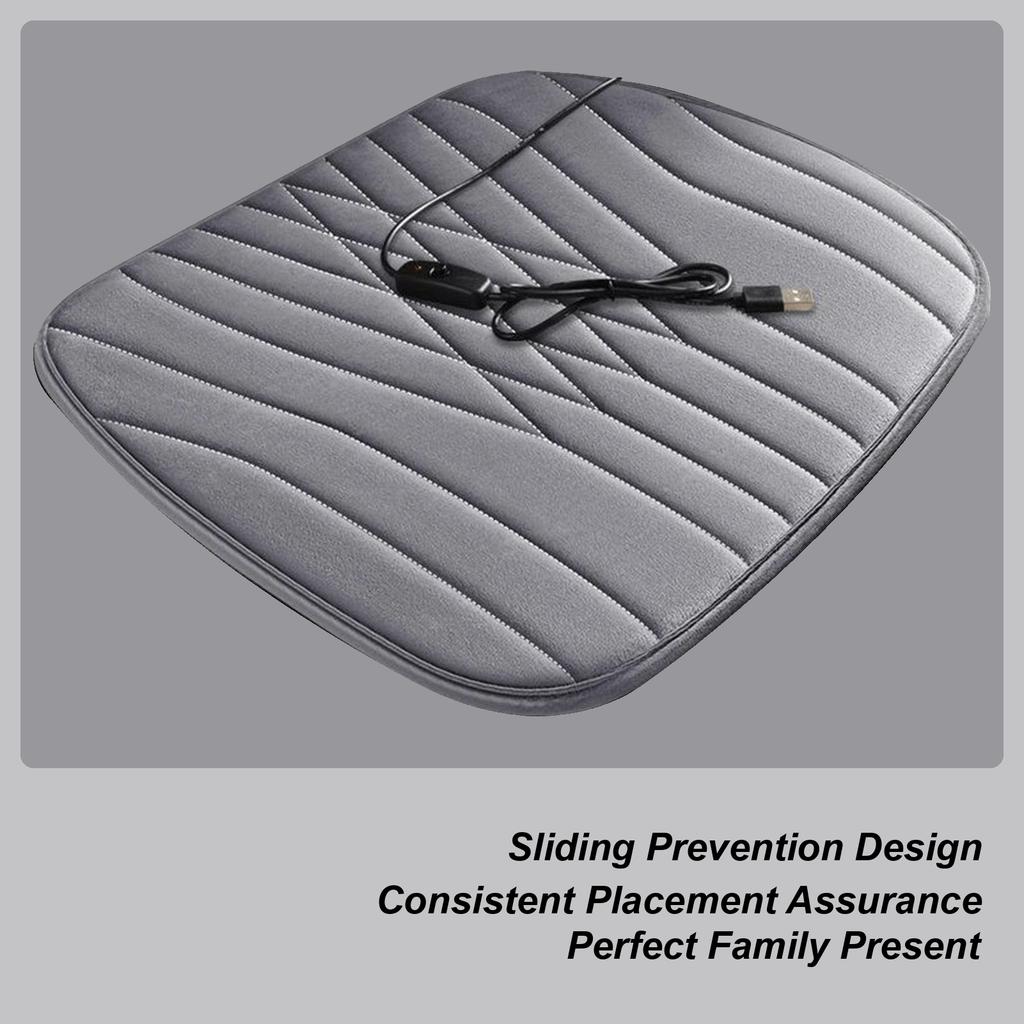 Car Heated Seat Cushion Non-Slip Bottom Automotive Chair Warming Device Fast Heating Pad Seat Warmer For Suv Rv Truck Vehicle