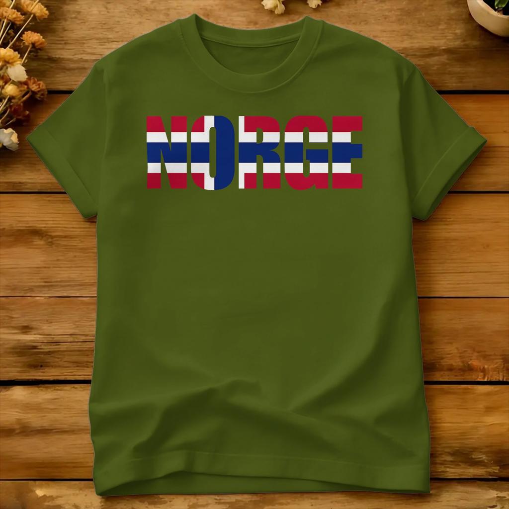 Unisex Norge Country Tshirts Pure Cotton Clothes Beach Vintage Shortsleeved T Shirt O Neck Harajuku Casual Tshirt