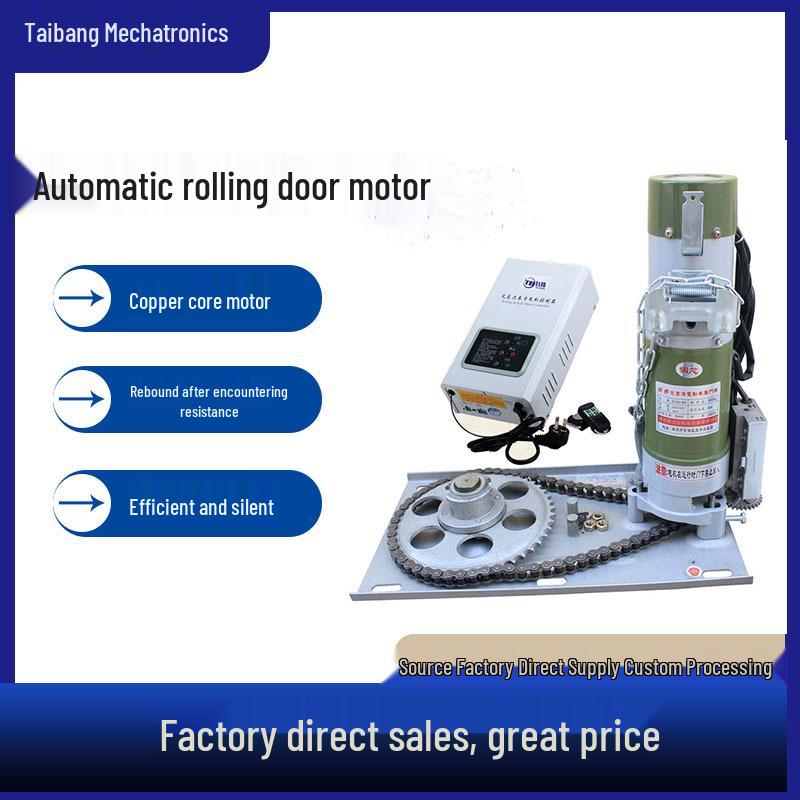 Taibang 600kg Rolling Door Motor, 24V, AC/DC with Obstacle Rebound & Remote Control. 600kg AC/DC Full Set