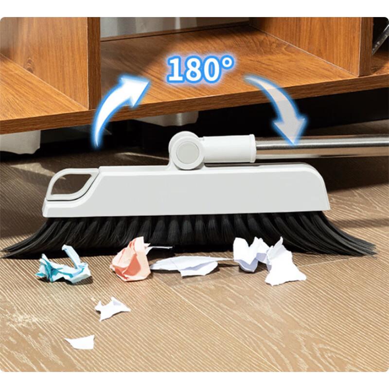 

Soft Bristle Broom and Dustpan Set with Dustpan Comb